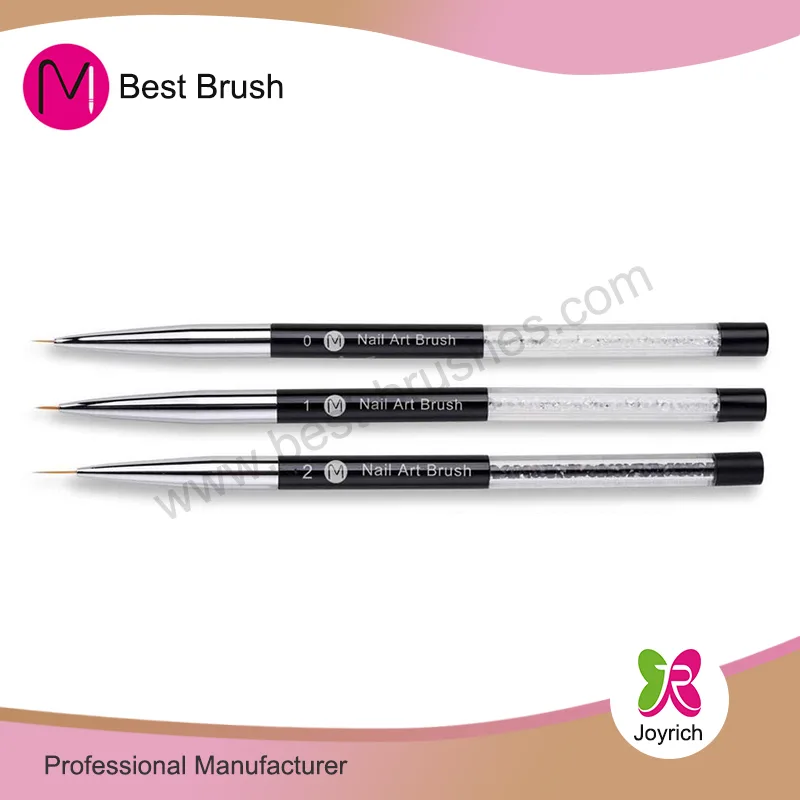 Miotal Dubh Scuab Ealaíne Ingne Crystal Clear