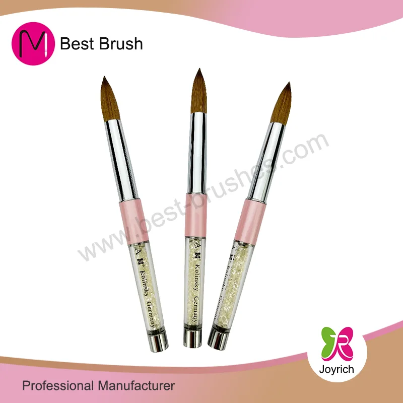 Scuab Ingne Aicrileach Pink Crystal Kolinsky